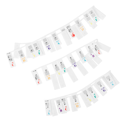 Color-Coded Piano Key Label Strip