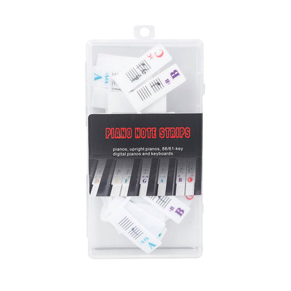 Color-Coded Piano Key Label Strip