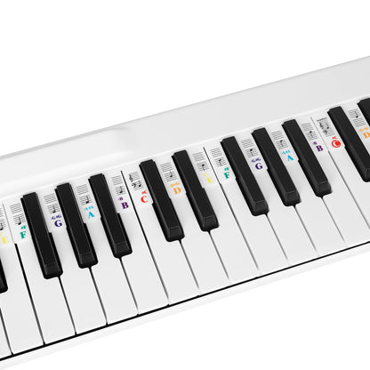 Color-Coded Piano Key Label Strip